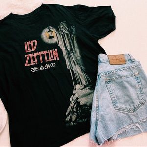 Vintage Led Zeppelin Band Tee T-shirt